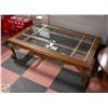 Image 1 : VINTAGE CHIPENDALE STYLE COFFE TABLE W/GLASS TOP