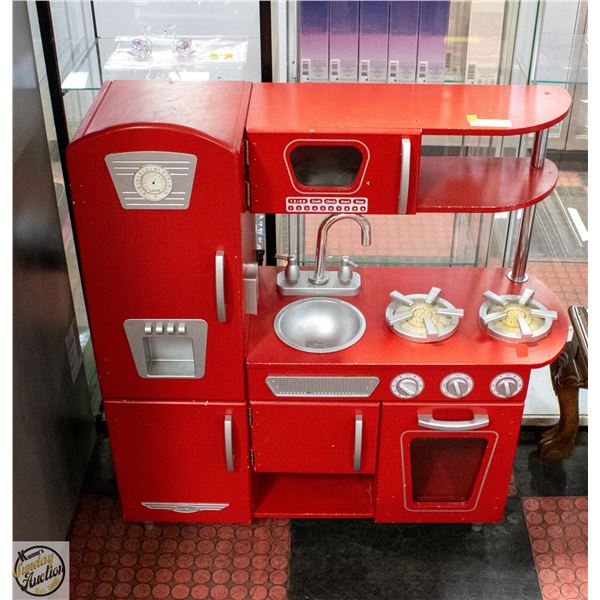CHILD’S PLAY KITCHEN RED IN COLOUR