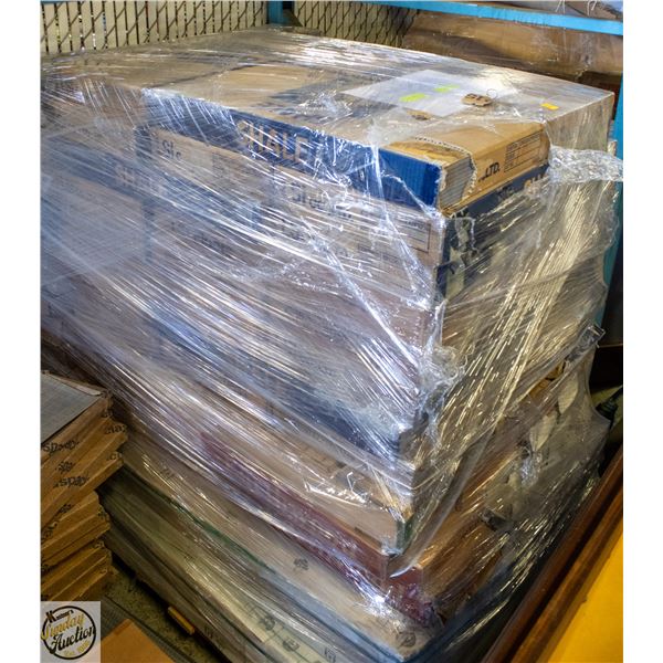 6703 - LOT OF BEIGE GLUE DOWN VINYL FLOORING