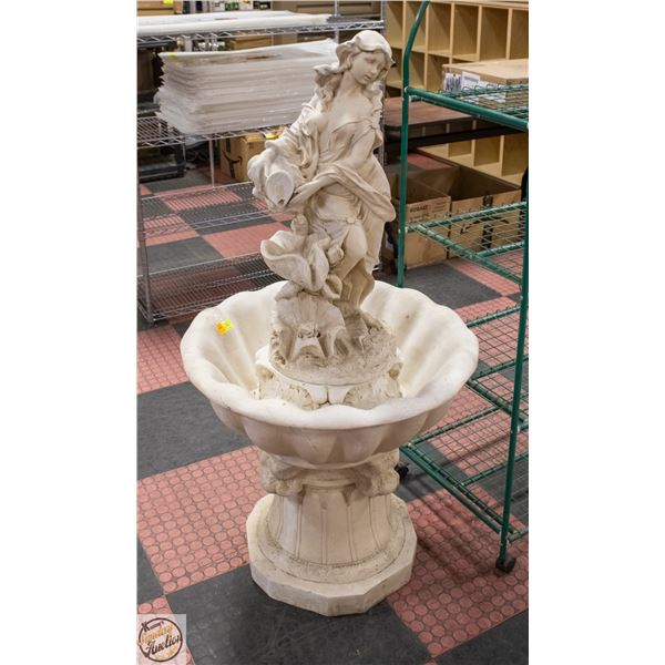 GRECIAN LADY ON FOUNTAIN WITH PUMP 56" TALL