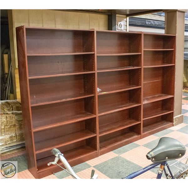 3 BOOKSHELVES H-71" L-37" EACH PC