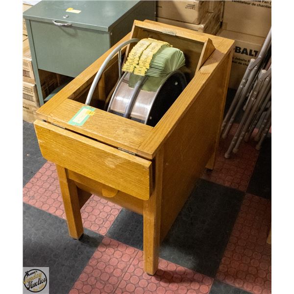 ANTIQUE OAK "CARDWHEEL" ROLEDEX (SEELEY