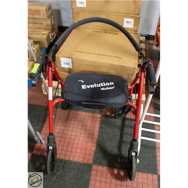 RED EVOLUTION FOLDING MOBILITY ASSIST WALKER