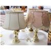 Image 1 : 2 VINTAGE TRIPLE LIGHT LAMPS 27"H