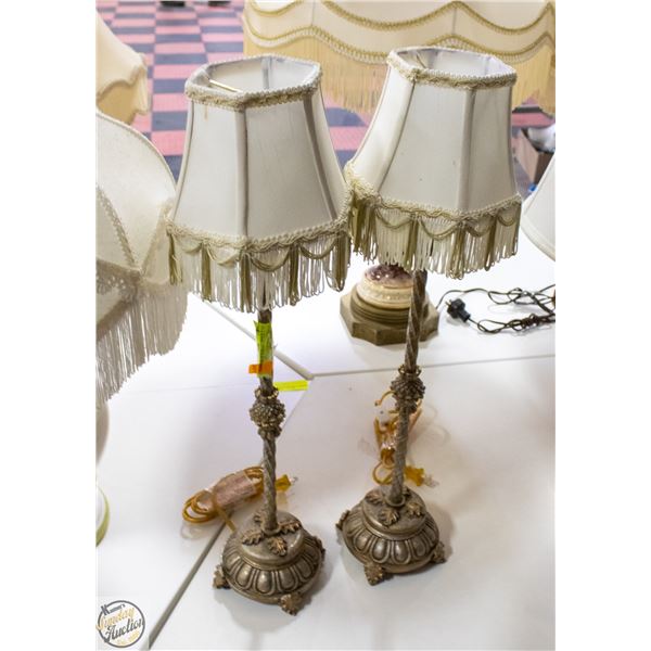 2 VINTAGE VICTORIAN STYLE TABLE LAMPS