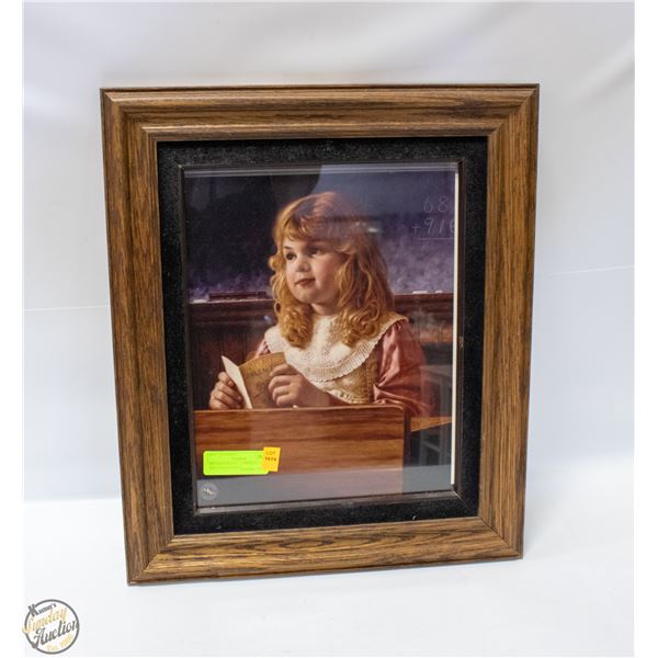 JIM DALY SECRET ADMIRER LITTLE GIRL SIGNED PRINT