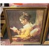 Image 1 : YOUNG GIRL READING PRINT BY HONORE FRAGONARD