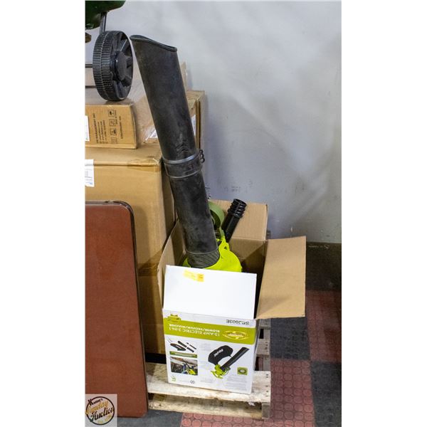 SUNJOE ELECTRIC 3 IN 1 BLOWER/VACCUM/MULCHER
