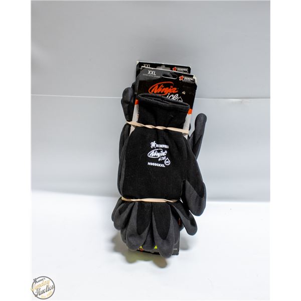 3 PAIR NINJA ICE XXL MEMPHIS GLOVES