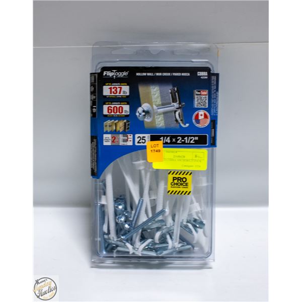 SEALED COBRA ANCHORS 25 PACK