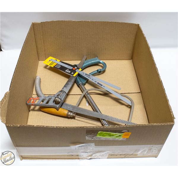 LOT OF HACKSAWS WITH BLADES