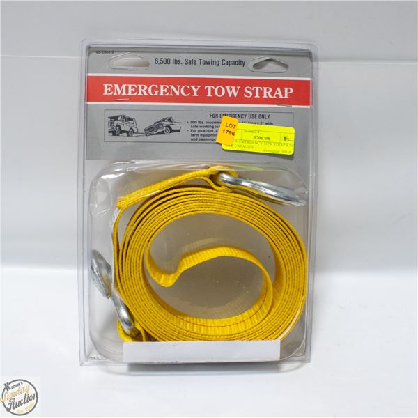 NEW EMERGENCY TOW STRAP 8,500 LB CAPACITY