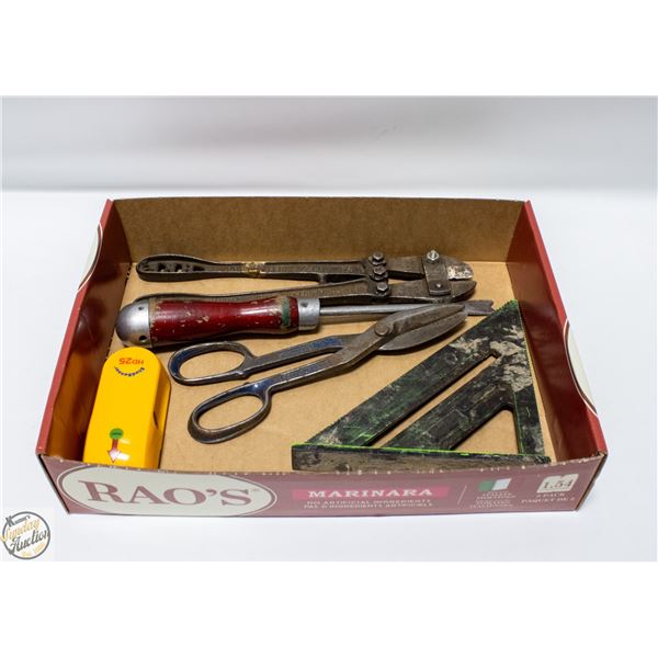 BOLT CUTTERS LARGE SCISSORS AND OTHER ITEMS