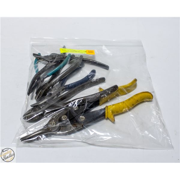 LOT OF SNIPS AND PLIERS