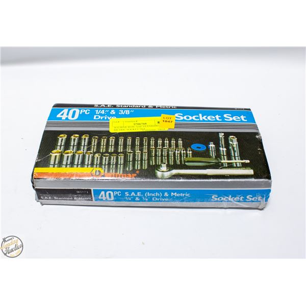 WILMAR 40 PC SAE STANDARD METRIC SOCKET SET