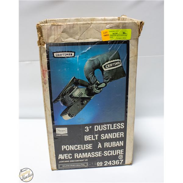 VINTAGE CRAFTSMAN 3" DUSTLESS BELT SANDER
