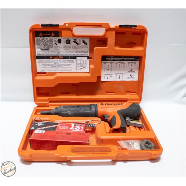 ORANGE HARD CASED RAMSET COBRA+ DRIVING JOBSITE