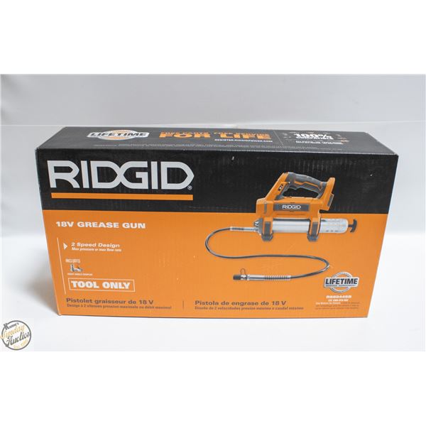 NEW RIDGID 18 VOLT GREASE GUN SEALED BOX