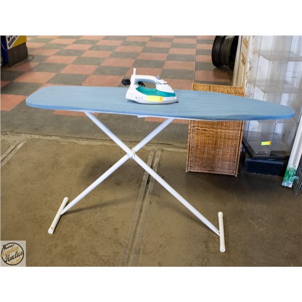IRONING BOARD WITH IRON