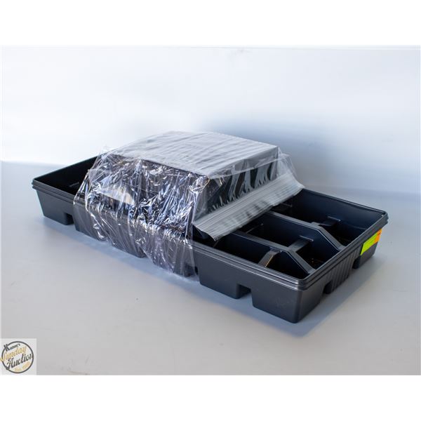 (2) SOAK TRAYS & 36 SQUARE POTS