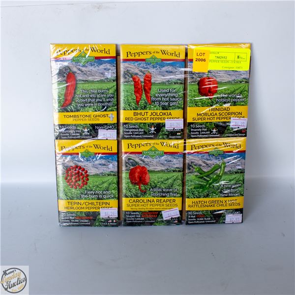 PKG OF 6 PEPPER SEEDS - EXTRA HOT TO