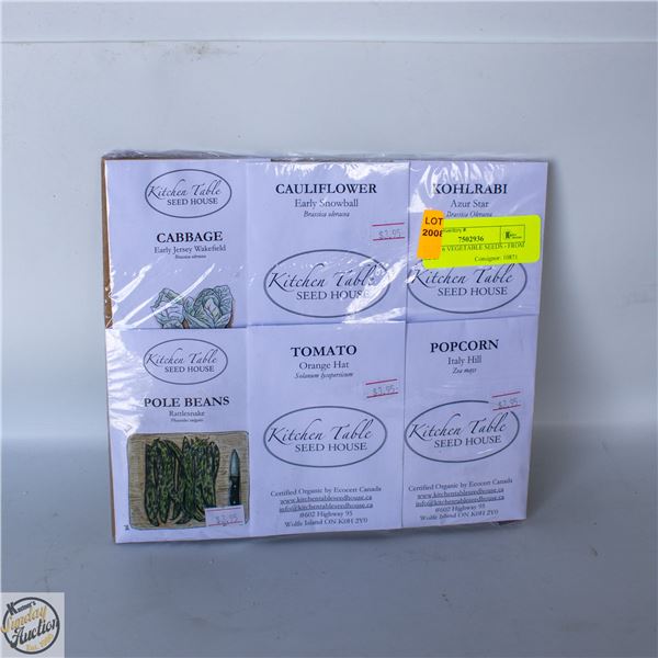 PKG OF 6 VEGETABLE SEEDS - FROM 2022/23