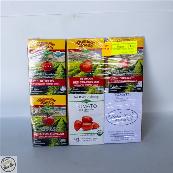 PKG OF 6 TOMATO SEEDS – FROM 2022/23