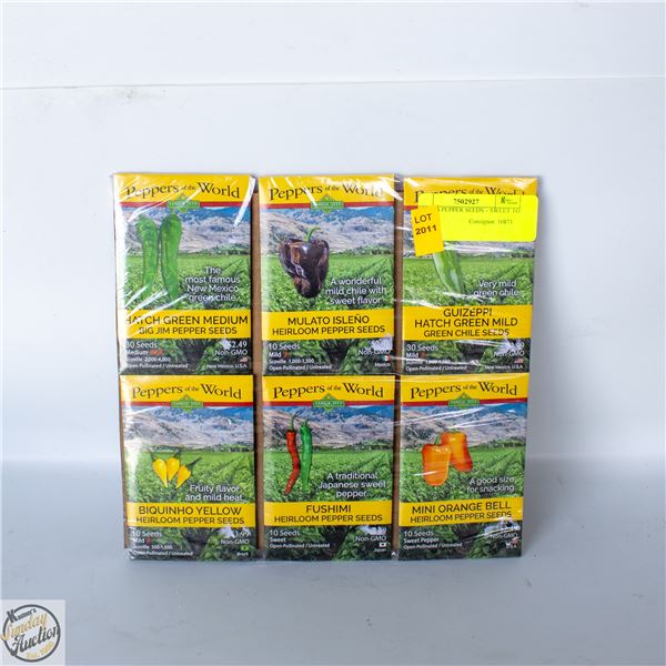 PKG OF 6 PEPPER SEEDS – SWEET TO