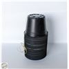 Image 1 : NEW 50 COUNT OF 1.21 L BLACK POTS