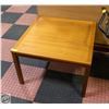 Image 1 : SOLID TEAK TABLE 29.5" X 29.5" X 18"