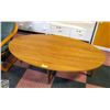 Image 1 : SOLID TEAK OVAL TABLE WITH SHELF UNDERNEATH
