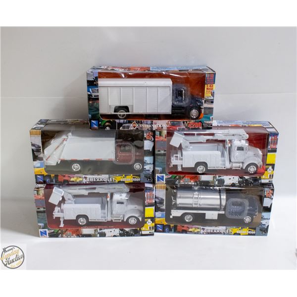 LOT OF 5 DIECAST WORK TRUCKS