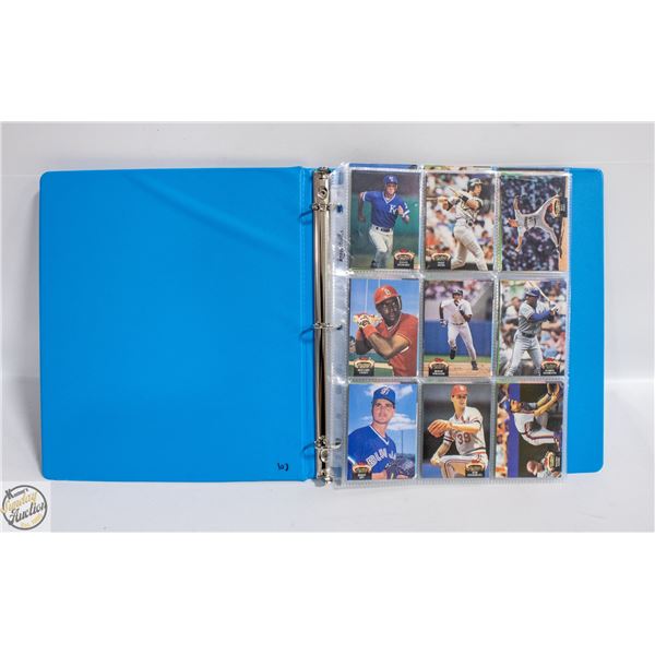 BINDER WITH 100+ BASEBALL CARDS