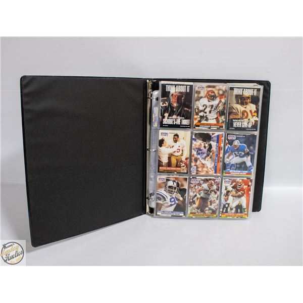 BINDER WITH 270 NFL CARDS
