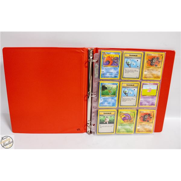BINDER WITH 54 POKEMON CARDS 1990'S