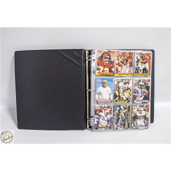BINDER WITH 250 NFL CARDS