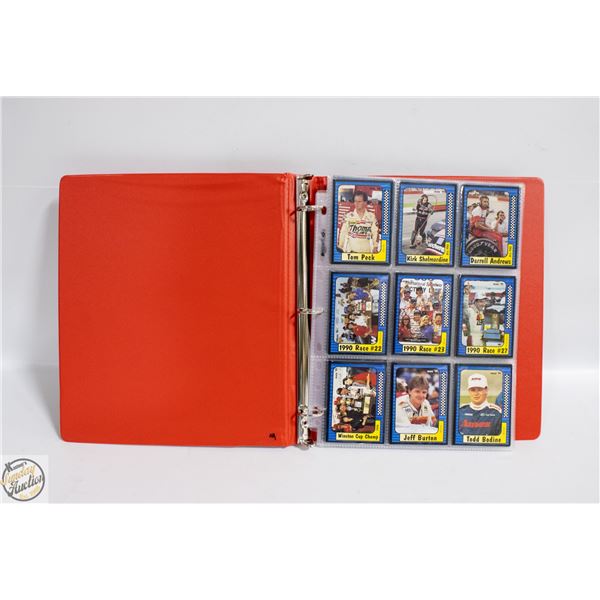 BINDER WITH 90+ NASCAR CARDS