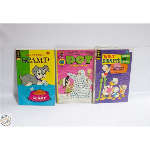 LOT OF 3 VINTAGE 25 CENT COMIC BOOKS