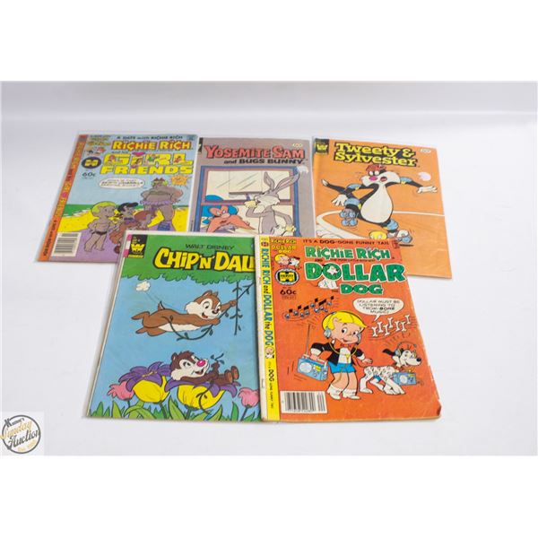 LOT OF 5 VINTAGE 60 CENT COMIC BOOKS