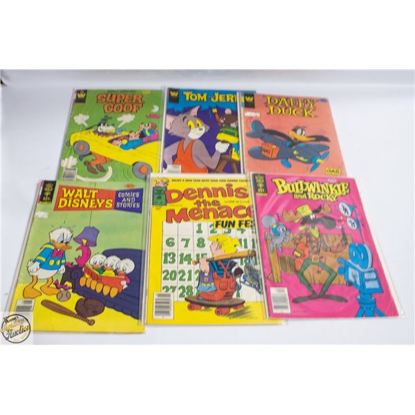 LOT OF 6 VINTAGE 40 CENT COMIC BOOKS