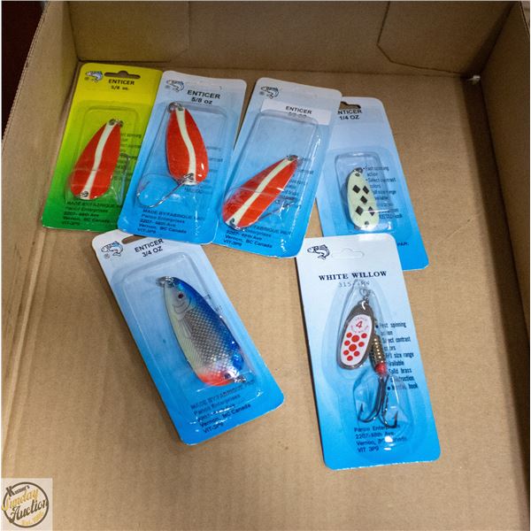 6 X FISHING ENTICERS