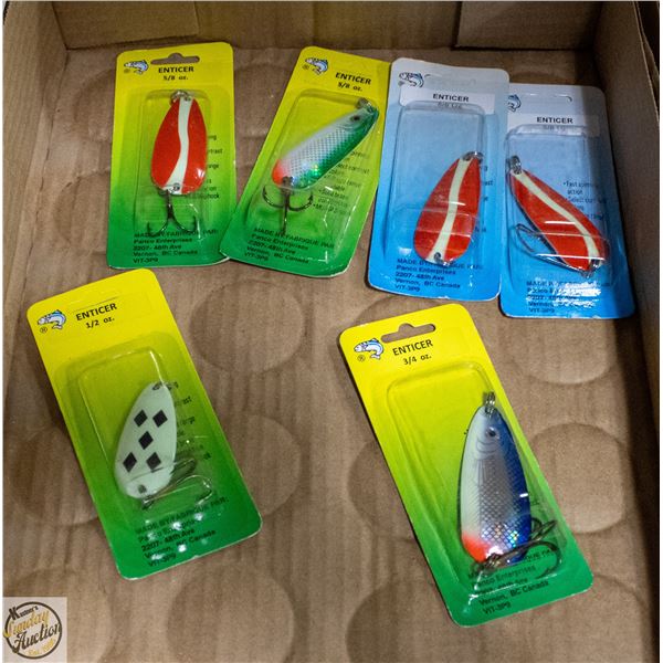 6 X FISHING ENTICERS