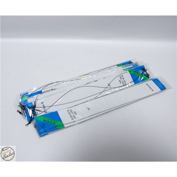 12PKS OF 3X12” NYLON COATED WIRE LEADERS