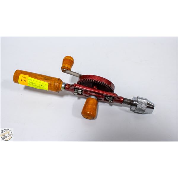 OLD FASHIONED HAND DRILL