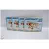 Image 1 : 4 WOODCRAFT AIRPLANE ASSEMBLY KITS W/MOVING PARTS