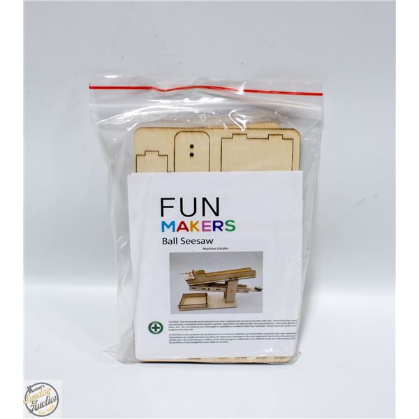 FUNMAKERS BALL SEESAW - INCLUDES BALLS, WOODEN PCS
