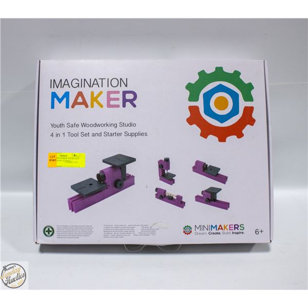 IMAGINATION MAKER YOUTH SAFE WOODWORKING STUDIO 4-