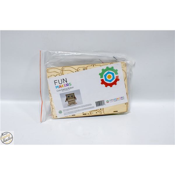 COIN EATING ROBOT WOODEN CRAFT MAKING KIT