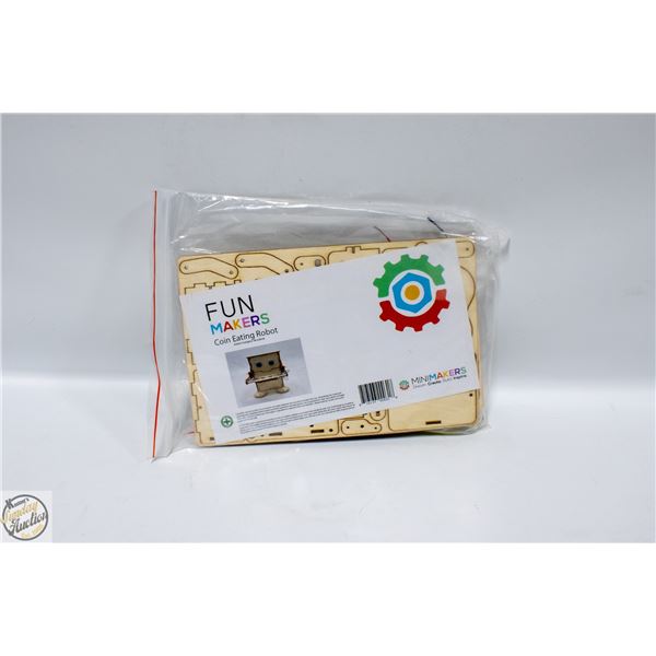 COIN EATING ROBOT WOODEN CRAFT MAKING KIT