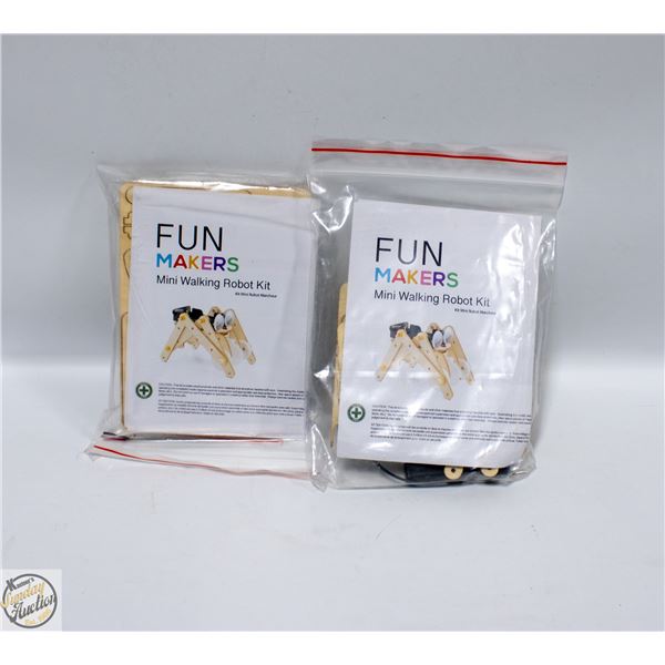2 X MINI WALKING ROBOT KITS